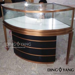 Brushed Rose Gold Stainless Steel Jewellery Shop Display Counters