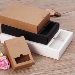 Custom Kraft Paper Drawer Box for Jewelry Gift Packaging