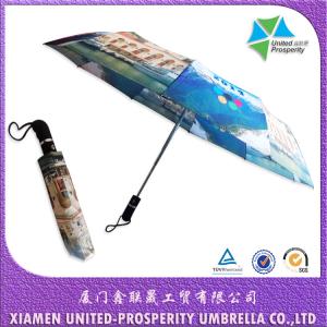 Quality Waterproof Metal Ribs 8mm Shaft 3 Fold Automatic Umbrella for sale
