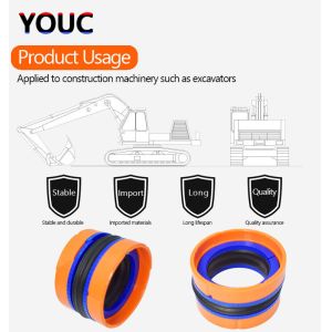 Blue NBR POM Hydraulic Cylinder Piston Seals KDAS DAS Hydraulic Piston Oil Seals