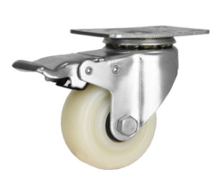 Buy 75mm swivel castors with brakes nylon casters double locking casters at wholesale prices