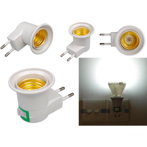 Buy E27 Base Socket EU Plug Night Light With Power On-off Control Switch wall E27 fixture with Insert wall type at wholesale prices