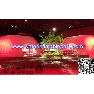 Indoor Exhibition Round Inflatable Lighting Tent , Solar Power Tent