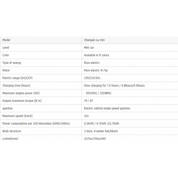 Nastar Changan Lumins Changan 155km 210km 301km Energy Cars Two-compartment Vehicle