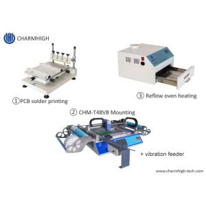 Stencil Printer 3040 / CHMT48VB+ Vibration Feeder , SMT PCB Assembly Line /