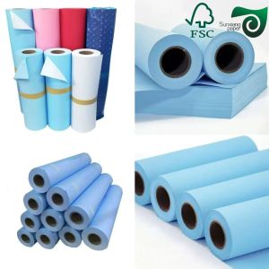 CAD Plotter Compatible Single Sided Blue Paper Rolls 24" 36" Widths FSC SGS
