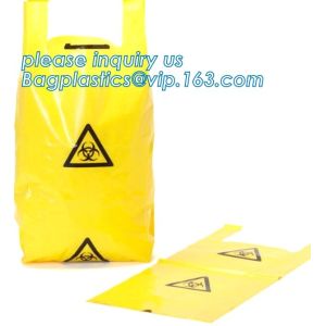 China 44 Gallon 37 X 50 Red Isolation Infectious Waste Bag / Biohazard Bag Linear Low Density 3.0 Mil, bagplastics, bagease on sale