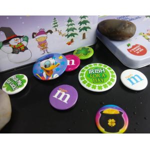 China ruiwan promotional tin badge,various sizes and shape for choose