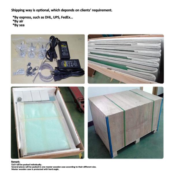 Acrylic indoor Advertising Crystal Led Light Box For Picture Frame Display