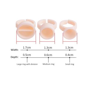 China Silicone L Disposable Pigment Ring Cup Permanent Makeup Accessories on sale