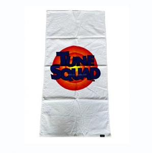 Quality Wholesale custom 100% cotton white large beach towel with logo for sale