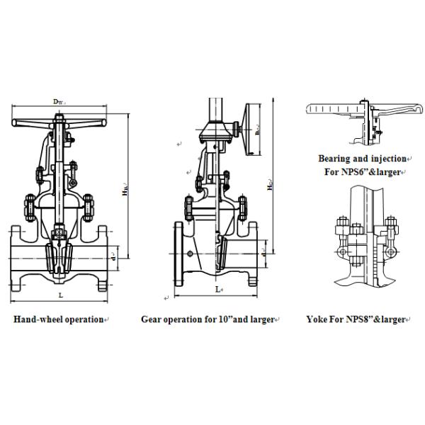 OSY Carbon Steel Flanged Gate Valve , API600 Class 600 Eletric Actuated Gate Valve