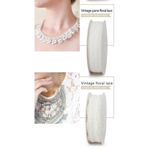 Wholesale Embroidered Flower Lace sewing Fabric Roll White Lace Ribbon lace