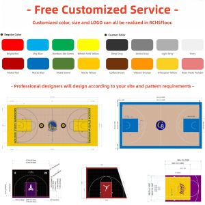 Portable PP Interlocking Basketball Court Tiles - Anti Slip Surface