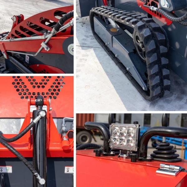 600kg Mini Skid Steer Loader with 2200mm Maximum