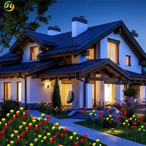Outdoor LED Commercial Light Simulation Rose Flower Solar Light