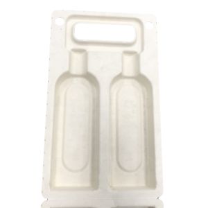 Inner Bamboo Paper Tray , White Thermoformed Clamshell Packaging