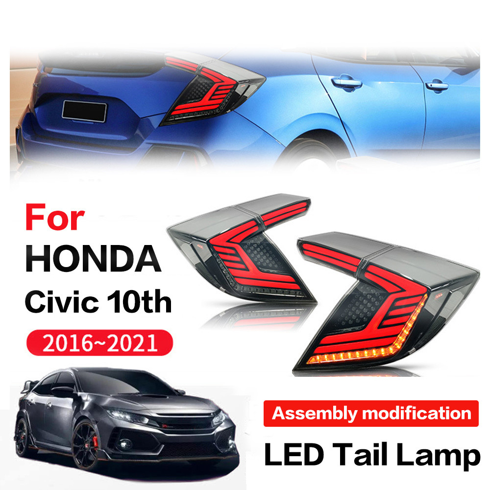 Car Tail Light2016-2021For Honda 10 Generation Civic 2 Compartment LED Tail Lamp