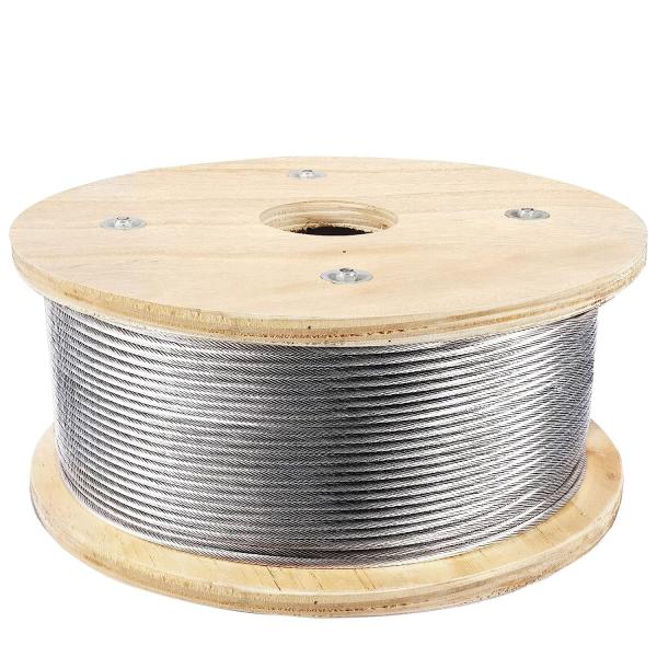 1000fts Length High Strength 304 316 Stainless Steel Wire Rope Steel Cable Grade Carton Steel