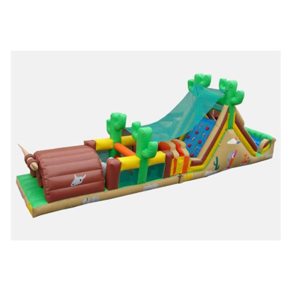 CE Certificate Colorful Inflatable Assault Course Rental , Inflatable Course For Amusement Park