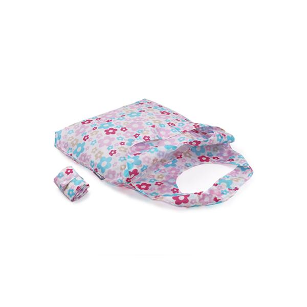 Reusable Button Hanger Design Folding Tote Bag Giveaway Foldable Polyester Bag