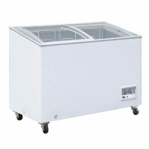 Quality Easy Moving Glass Top Deep Freezer Large Space Adjustable Multideck for sale