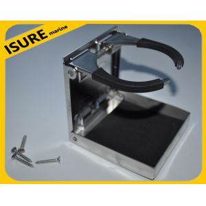 China STAINLESS STEEL ADJUSTABLE FOLDING DRINK HOLDERS MARINE/BOAT/CARAVAN/car on sale
