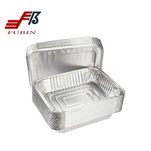 72mm Height Rectangular Foil Trays Carry Out Disposable Biodegradable