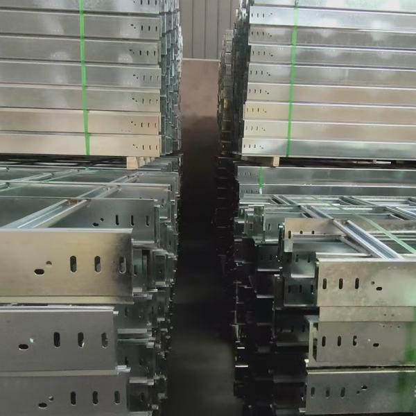 3m Length Cable Metal Tray Silver Wall Mounted Wireway Cable Tray