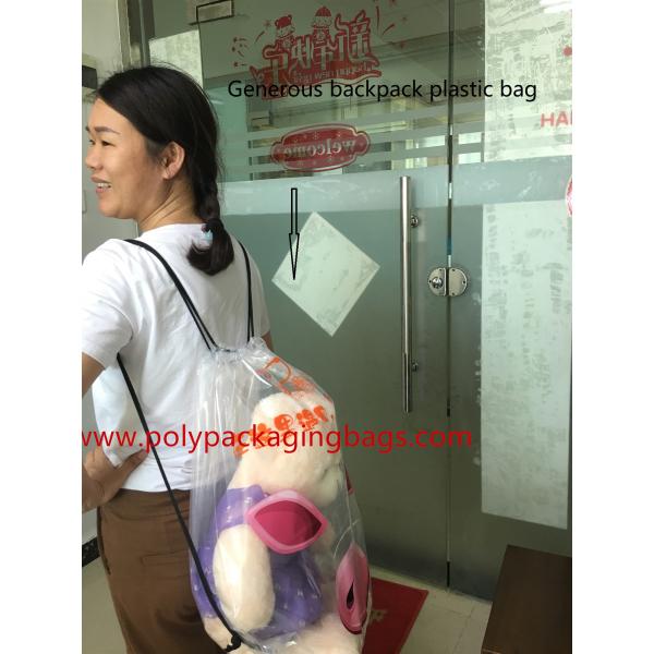 Large White Transparent Plastic Bag Gift Cartoon Backpack For Promotion
