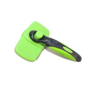Quality Waterproof Pet Hair Brush Green Color Weight 64g Rubber / Stainless Steel Material for sale