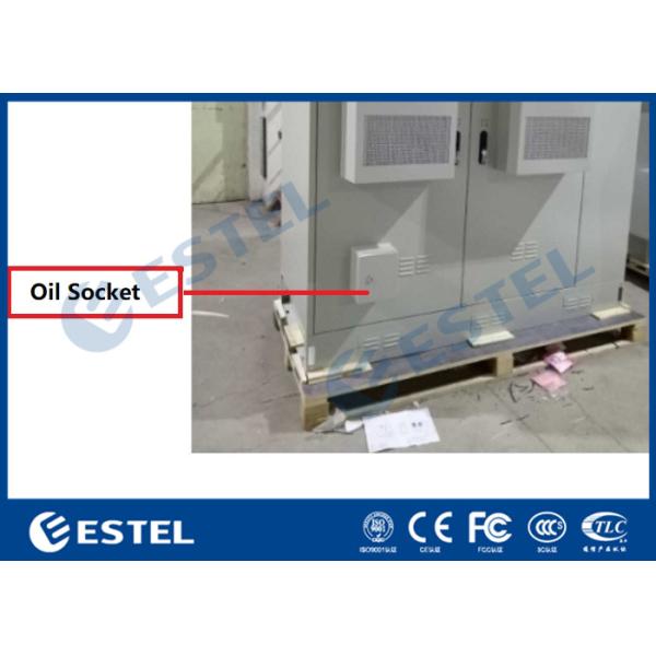Three Compartment Outdoor Rack Mount Enclosure Galvanized Steel With Oil Socket