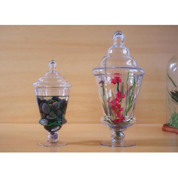 Buy hand blow glass jar for candy or display flower doll european style with cover at wholesale prices