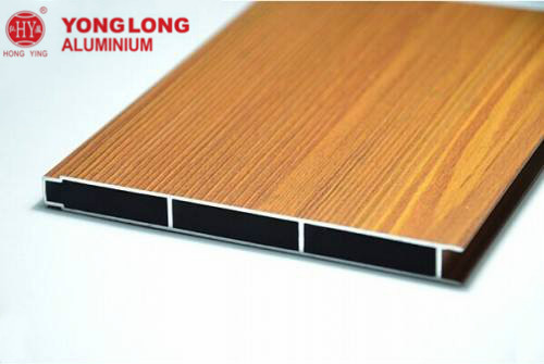 Wood Grain Aluminium Profiles With Vacuum Wood Texture Transfer Technology