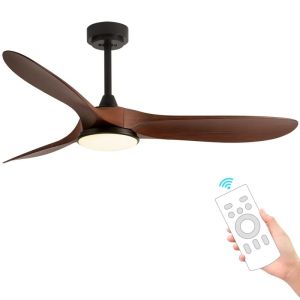 wholesale HFBH Fan Light Model 666 52 Inch Wood Color Ceiling Fan with ABS Blade