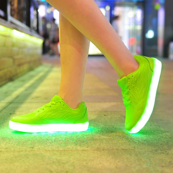Rainbow Light Up Dance Shoes , App Control Light Up Sneakers For Adults