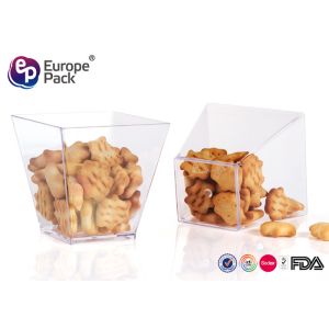 200ml 7OZ Plastic Square Cups Recyclable Washable Square Dessert Cups