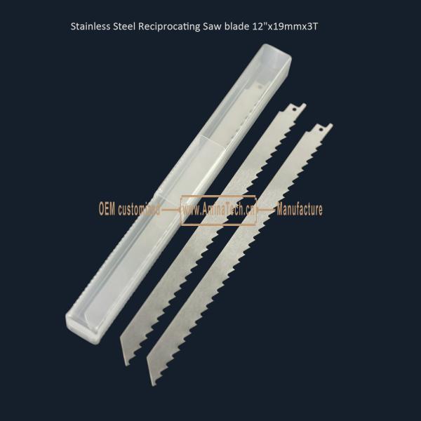 Stainless Steel Reciprocating Saw blade 12"x19mmx3T,Cutting Wood,Frozen Meat,Bones