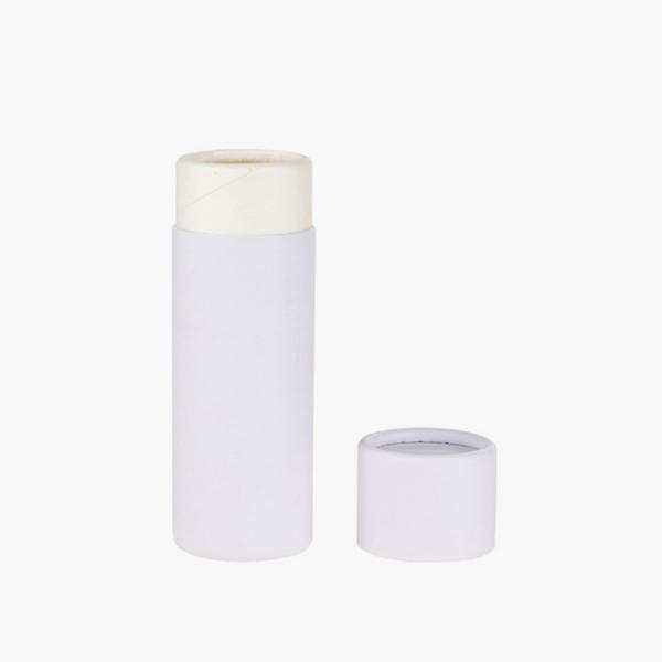 Cardboard Kraft Paper Tube Packaging / Gloss Paper Lip Balm Tubes With Lid