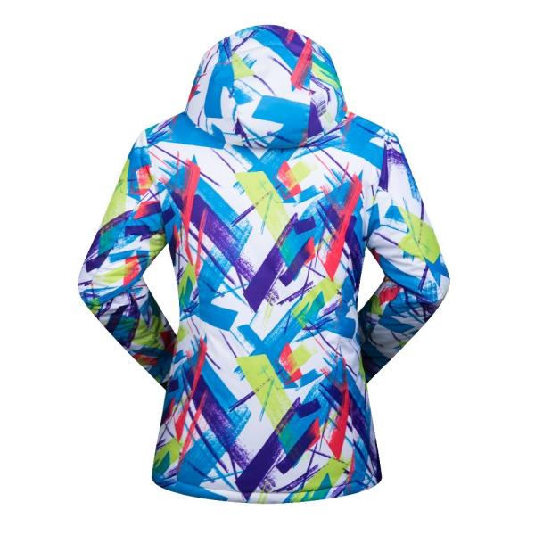 100% nylon2018 new Fashion Printing Bright Color Ladies Jacket Winter Ski Workout Jackets Ski Jacket (size:s-xxl)