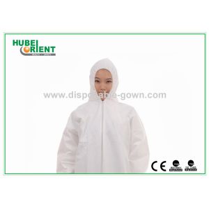 Splash Resistant SMS Disposable Coveralls With Hood And Feetcover