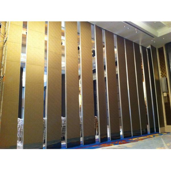 Leather Surface Decorative Soundproof Sliding Partition Wall Panel Width 1200 mm