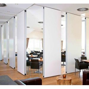 Movable Sliding Partition Walls High Aluminum Frame Interior Position