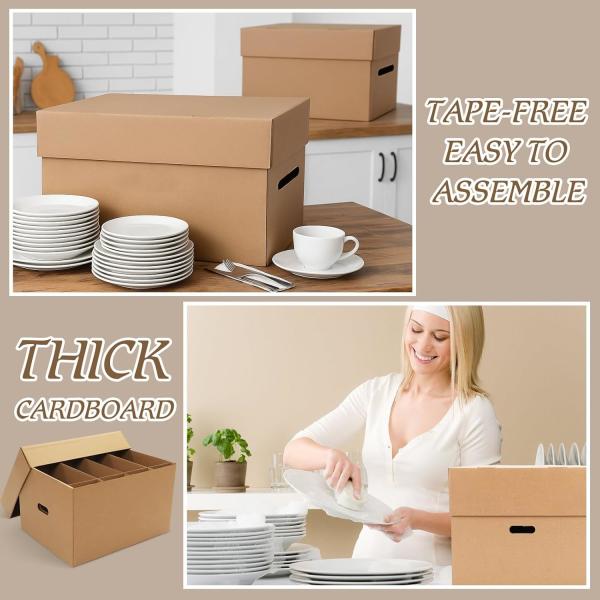 recyclable, sustainable, Custom Heavy Duty Cardboard Moving Boxes Safe Transport With Handles Sturdy Paper Packing Supplies For House/Office