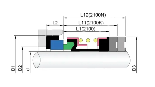 John Crane Water Pump Mechanical Seal Type 2100-L1 Rubber Bellow Seal G6/G60/G9