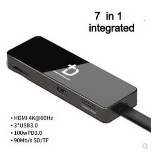 Digital display 7 in 1 TYPE C HUB, directly display the performance and