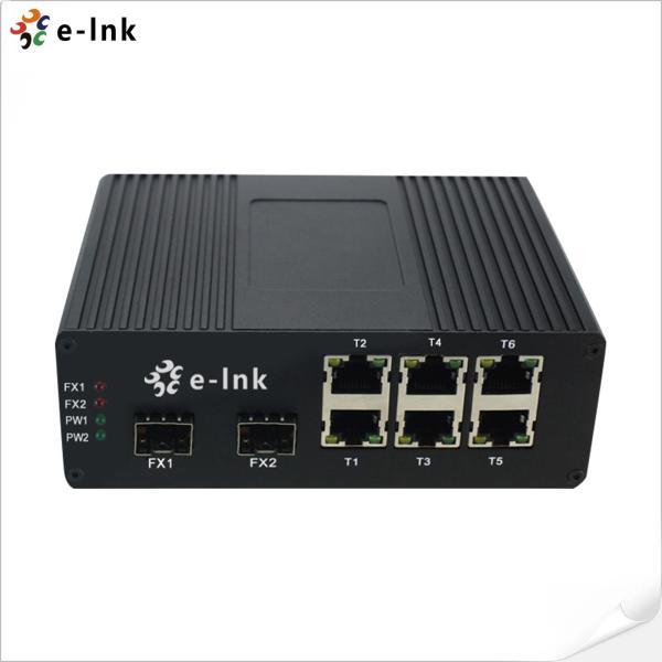 Buy Industrial 6-Port PoE+ Fast Ethernet Switch with 2 Fiber Uplinks 30W per Port at wholesale prices
