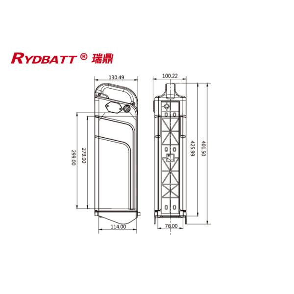 RYDBATT LM-1(48V) Lithium Battery Pack Redar Li-18650-13S5P-48V 13Ah For Electric Bicycle Battery