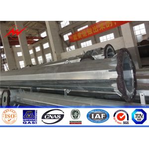 Metal Distribution Utility Power Poles 220KV Transmission Galvanized High