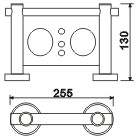 Luxury Double Toothbrush Tumbler Holder SUS304 Bathroom Accessories Set